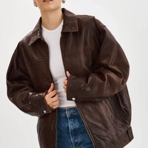 LAMARQUE THEIA LEATHER BOMBER JACKET